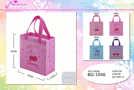 Accessories-“Sweet Baby Cherry” Tote Bag BG-1046 (12pc pack)