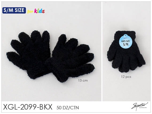 Accessories- Kid’s Cozy Gloves Black XGL-2099-BKX (12pc pack)