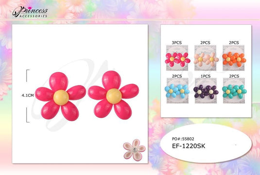 Jewelry- Flower Power Earring EF-1220SK (12pc pack)