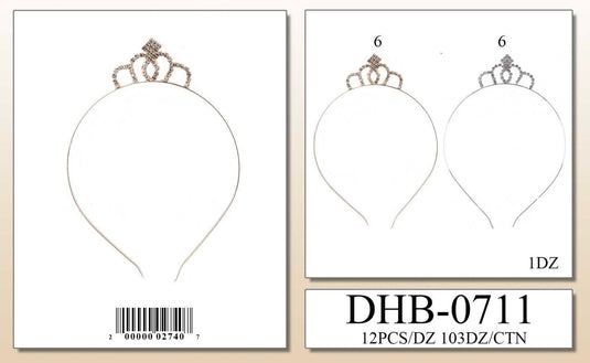 Hair- Crown Headband DHB-0711 (12pc pack)