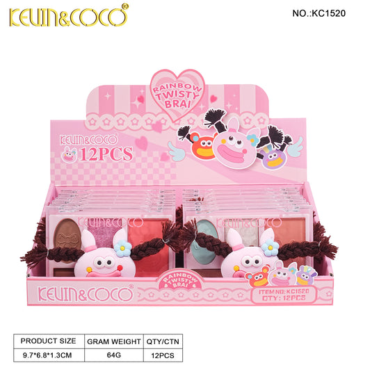Eyes-Kevin&Coco Rainbow Twisty Brai Pink KC1520 ($1.25 each, 12pc display)