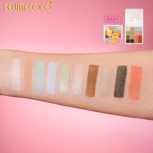 Eyes-Kevin&Coco 12 Color Eyeshadow Palette KC1428 ($2 each, 24pc display)