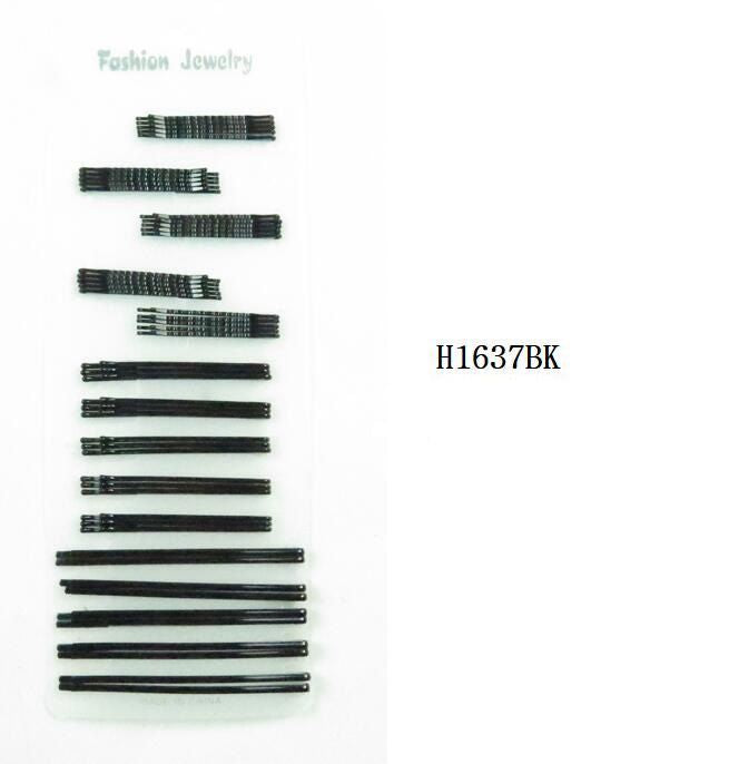 Hair- Bobby Pin Assorted Sizes H1637BK (12pc pack)