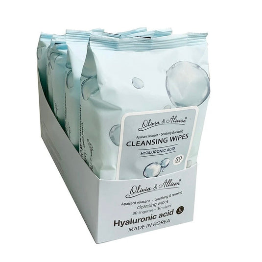 Skincare-She Makeup Hyaluronic Acid Cleansing Wipes MIT012 ($1.08 each, 6pc Bundle)