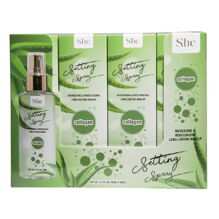Load image into Gallery viewer, Face-She Makeup Setting Spray With Collagen SP1024 ($2 each, 12pc display)
