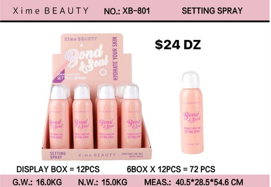 FACE-Xime Bond & Seal Hydrate Your Skin Setting Spray XB-801 (12pc display, $2 each)