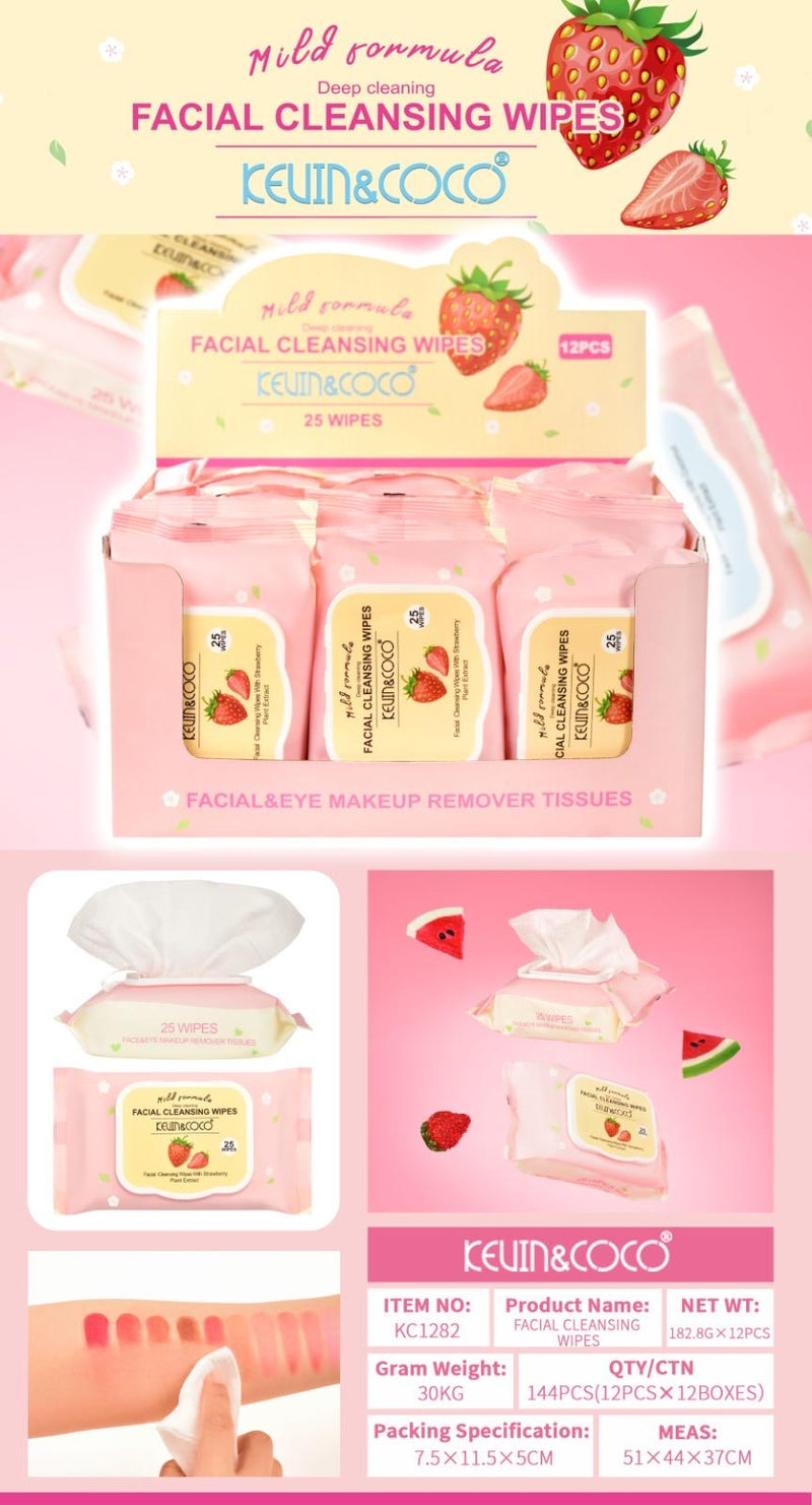 Load image into Gallery viewer, Skincare-Kevin&amp;Coco Makeup Wipes KC1282 (12pc display)
