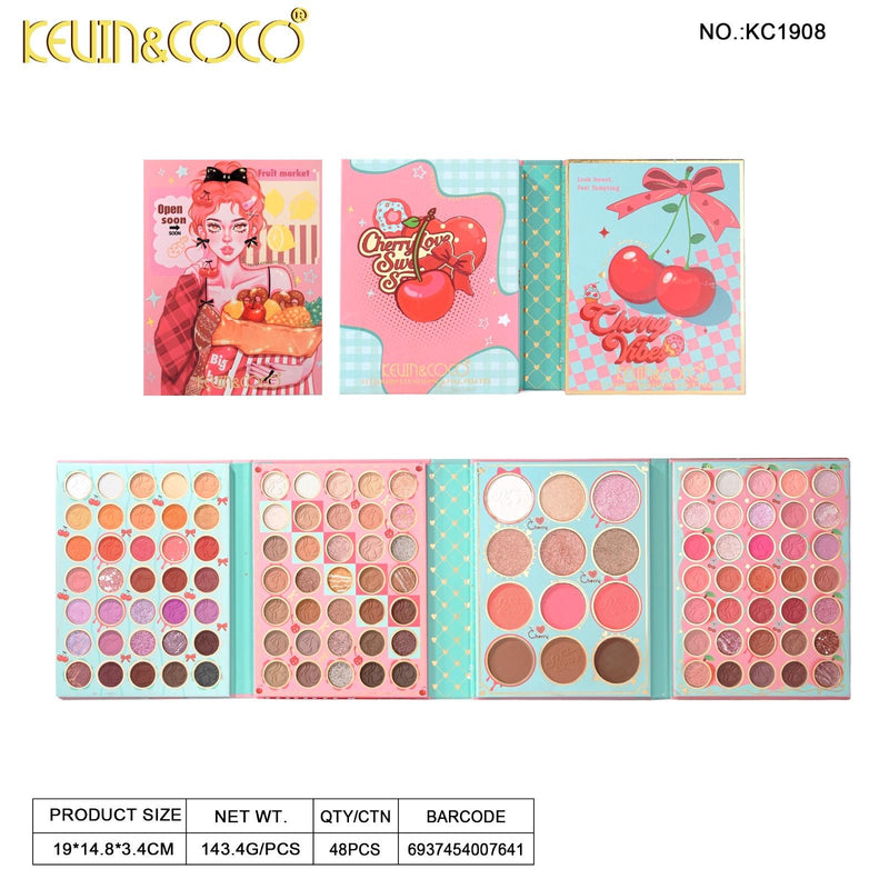 Load image into Gallery viewer, Face-Kevin&amp;Coco Cherry Vibes Eyeshadow Palette KC1908 ($8.50 each, 3pc bundle)
