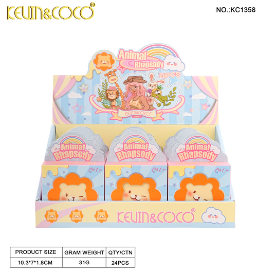 Lips-Kevin&Coco Animal Rhapsody Lip Mask KC1358 ($1.10 each, 24pc display)