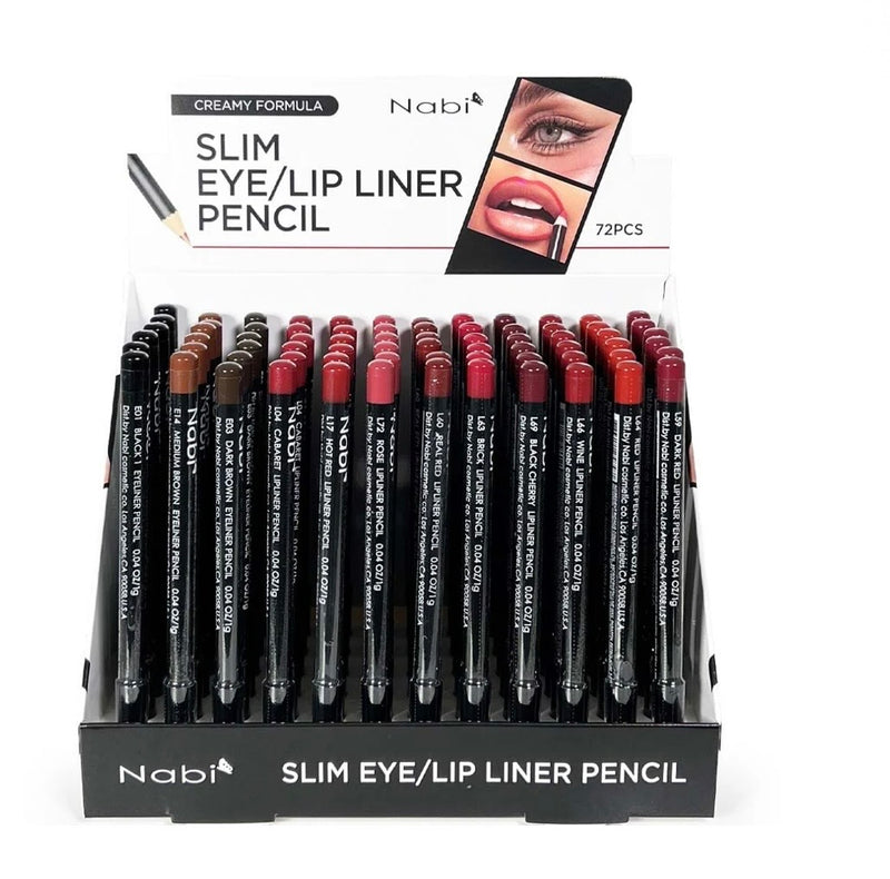 Load image into Gallery viewer, Face-Nabi Slim Eye &amp; Lip Liner Pencil R SEL-72R ($0.50 Each, 72pc Display)
