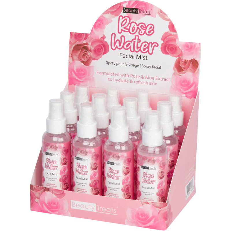Load image into Gallery viewer, Skincare-Beauty Treats Rose Water Facial Mist No.129 ($2.79 each, 12pc display)
