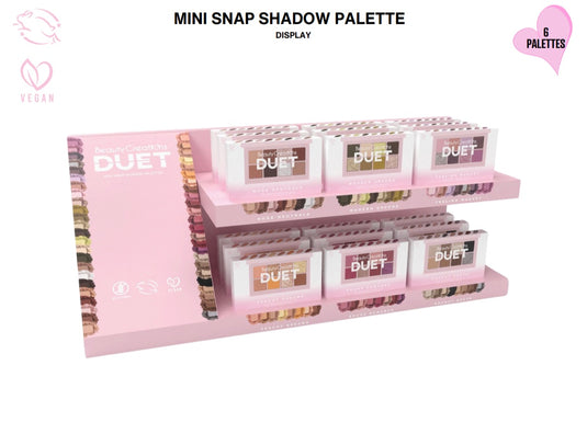 Eyes-Beauty Creations DUET Mini Snap Shadow Palette Complete Display ($4.25 each, 36pc display)