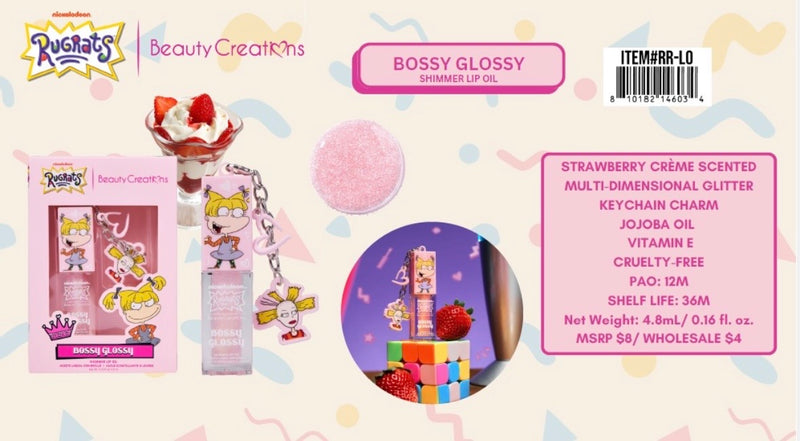Load image into Gallery viewer, ***PRE-ORDER*** Face-Beauty Creations x Rugrats Bossy Glossy Lip Oil #RR-LO ($4 each, 4pc bundle)

