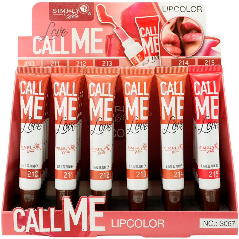 Load image into Gallery viewer, Lips-Simply Bella Call Me Love Lip Color S067 ($0.75 each, 24pc display)
