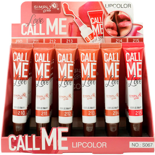 Lips-Simply Bella Call Me Love Lip Color S067 ($0.75 each, 24pc display)
