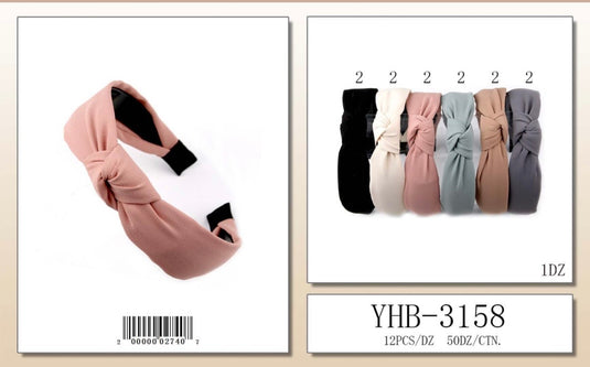 Hair-Head Band Diadema Plástica YHB-3158 (12pcs pack)