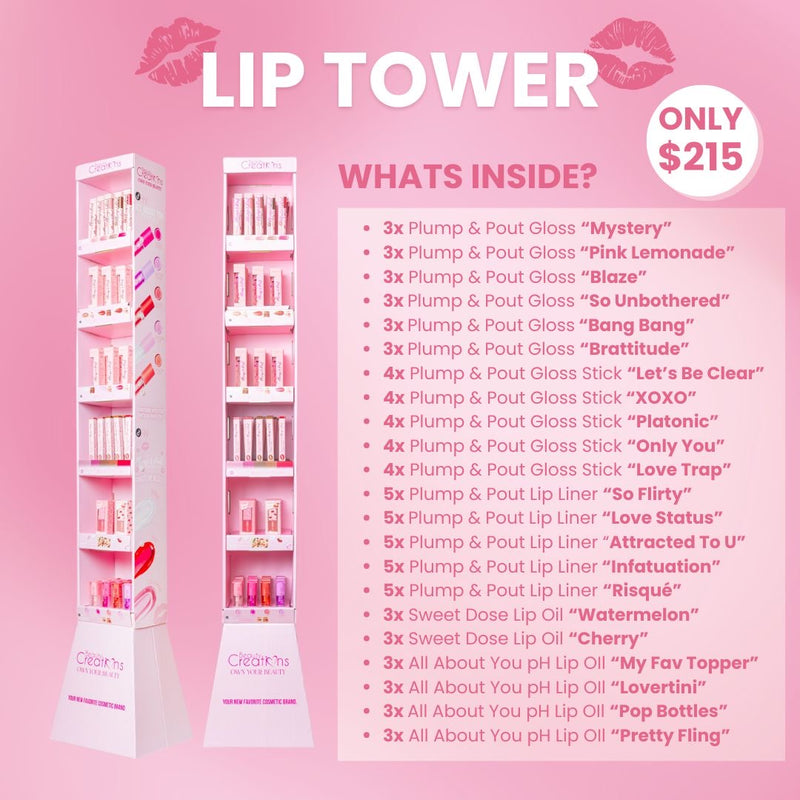 Load image into Gallery viewer, Lip- Beauty Creations Lip Tower Display (1pc)
