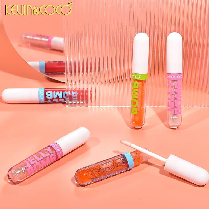 Load image into Gallery viewer, Lips- Kevin&amp;Coco Jelly Bomb Lip Oil KC246502 (20pc display,$1.20 each)
