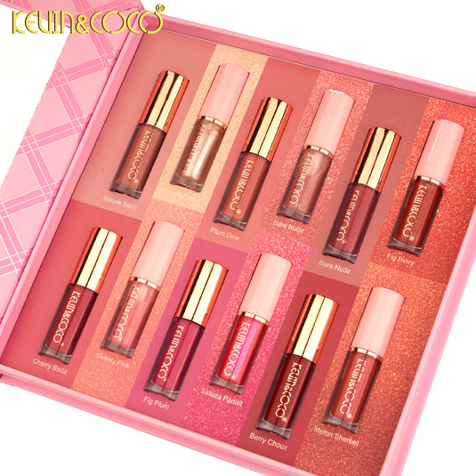 Lips-Kevin&Coco 12 colors  Lip Gloss Set KC1600 ($5.50 each, 6pc display)