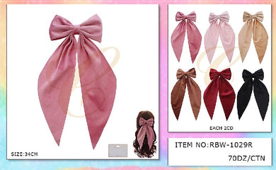 Hair-Big Hair Bow RBW-1029R (12pc Pack)