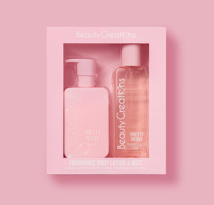 Skincare- Beauty Creations Fragrance Body Lotion & Mist- BLBSSET-07 Pretty Peony (4pc bundle, $6.50 each)