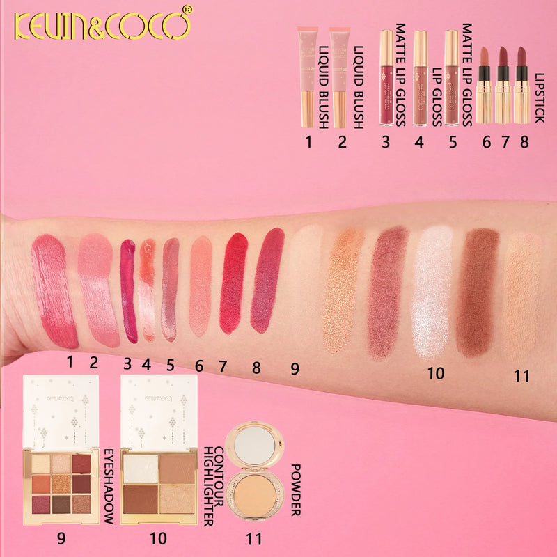 Load image into Gallery viewer, Face-Kevin&amp;Coco Holiday Bag Makeup Set KC1773 ($19.50 Each, 2pc bundle)
