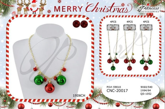 Jewelry-Christmas Tree Ornaments Necklace CNC-20017 (12pc pack)
