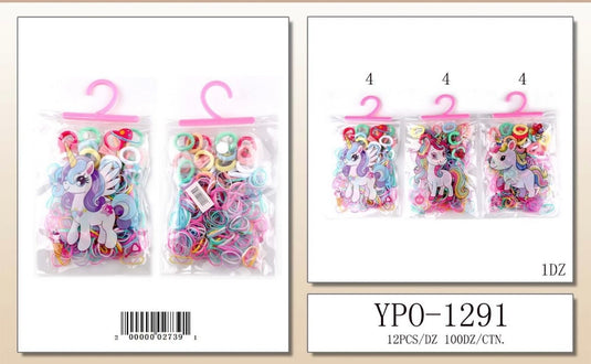 Hair-Mini Ponytail Holder YPO-1291 (12pc pack)