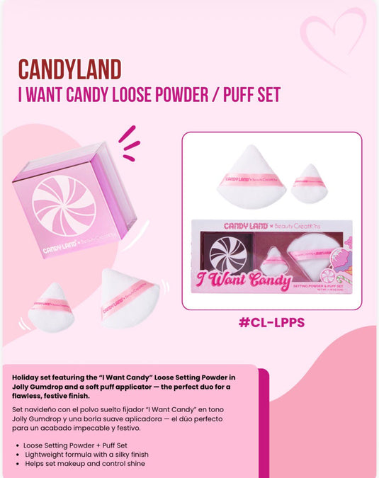 Face-Beauty Creations x Candyland I Want Candy Loose Powder with Puff Set