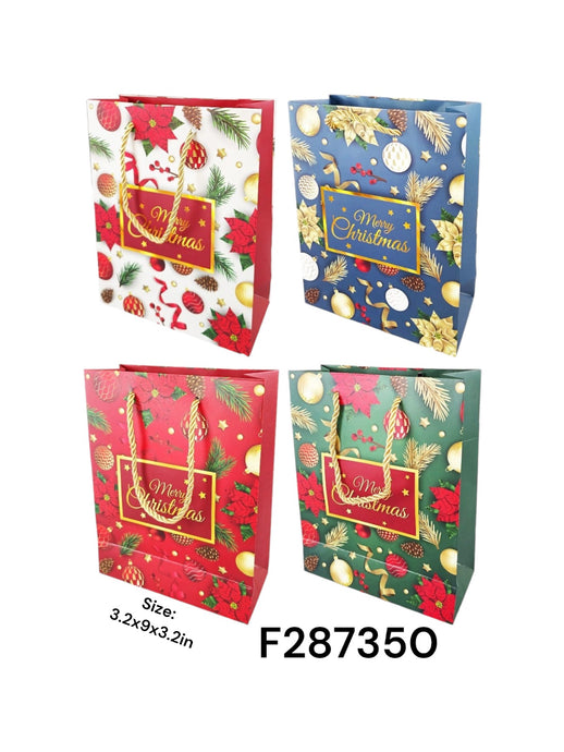 Accessories- Xmas Small Holiday Gift Bag F287350 (12 pack)