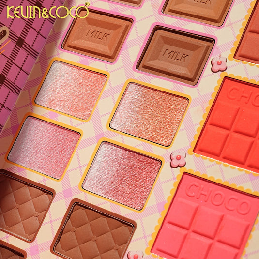 Face-Kevin&Coco Chocolate Fuzzy Eyeshadow Face Palette KC1402 ($12.50 each, 6pc bundle)