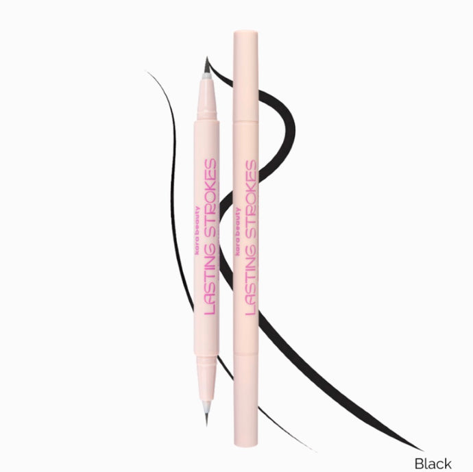 Eyes-Kara Beauty Lasting Strokes Dual Ended Waterproof Liquid Eyeliner BLACK EL2-14-1 ($4.50 each,4pc bundle)