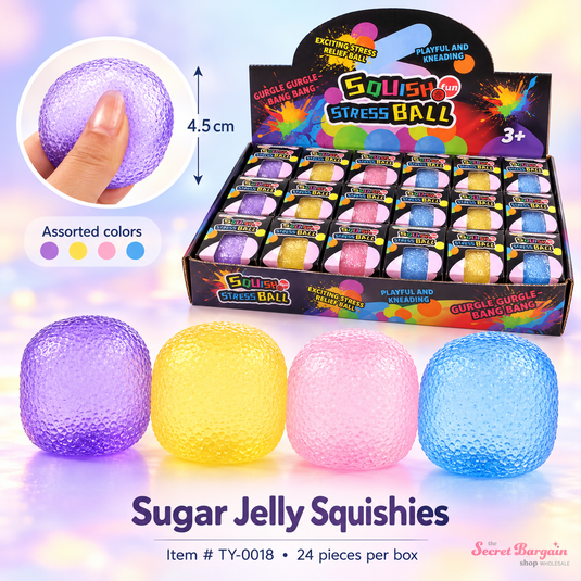 Accessories-Sugar Jelly Squishy Stress Balls TY-0018 (24pc pack)