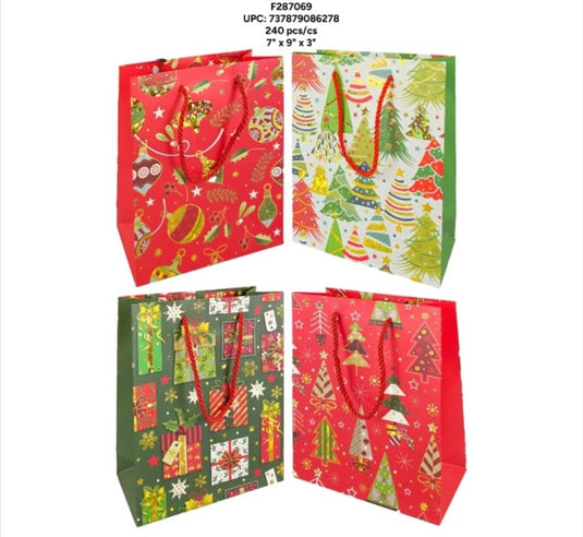 Accessories-Christmas Gift Bag Small Size F287063 (12pc pack)