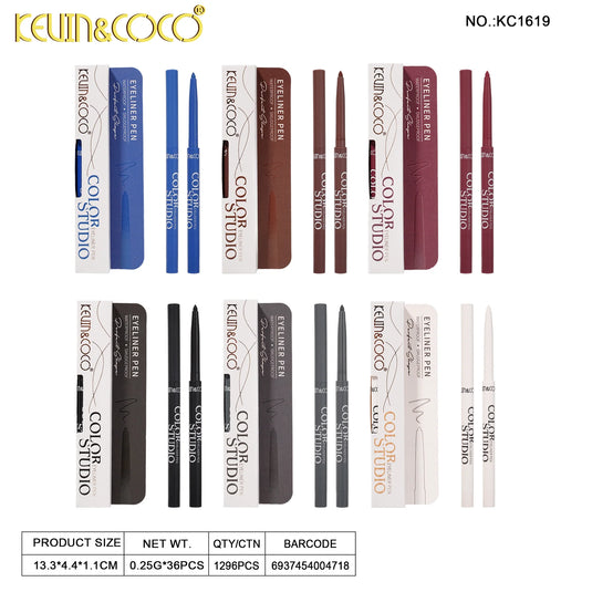 Eyes-Kevin&Coco High Pigment Color Studio Eyeliner Pen KC1619 ($1 each, 36pc Display)