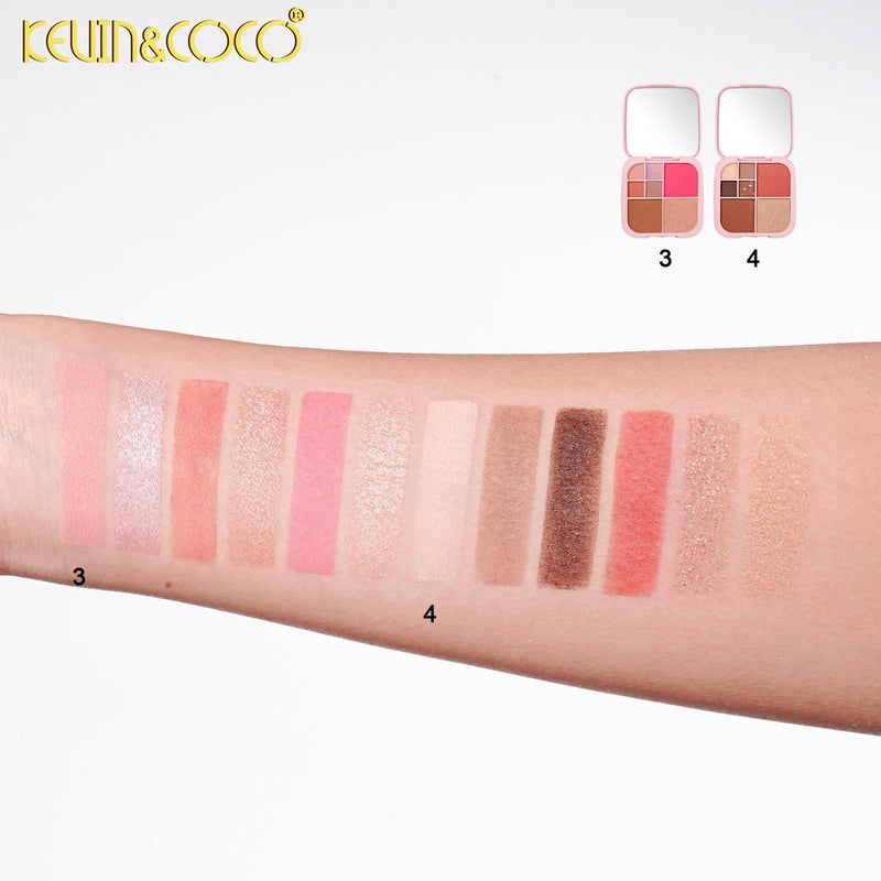 Load image into Gallery viewer, Eyes-Kevin&amp;Coco Fantastic Palette- Blush, Contour, Highlight &amp; Eyeshadow KC1205 ($2 each, 12pc Display)
