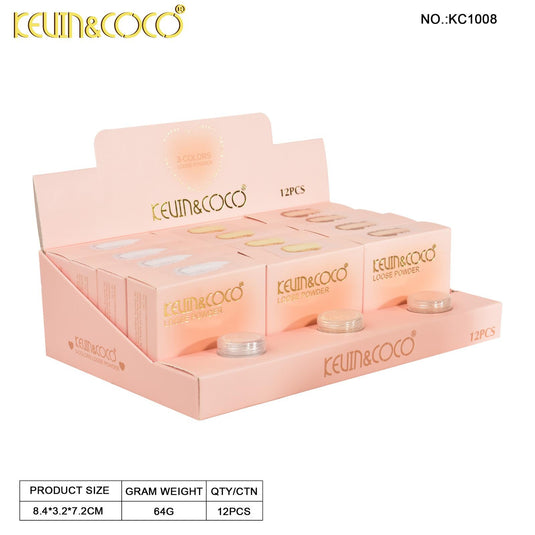 Face-Kevin&Coco Heart Loose Powder KC1008 ($1.85 each, 12pc display)