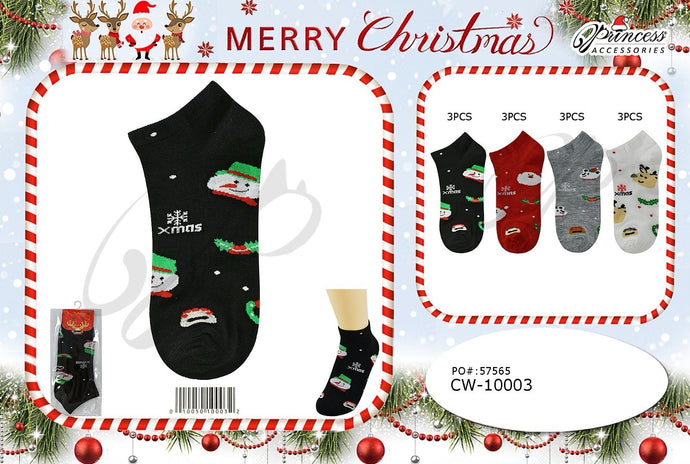 Accessories- Xmas Ankle Socks CW-10003 (12pc pack)