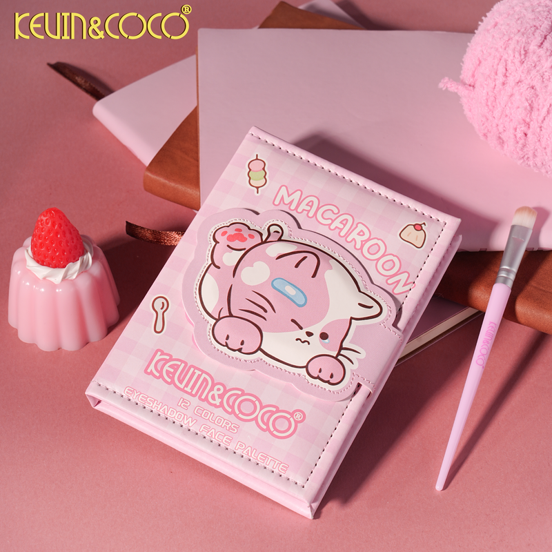 Load image into Gallery viewer, Eyes-Kevin&amp;Coco Macaroon Eyeshadow Palette + Brushes KC1481 ($5 each, 6pc bundle)
