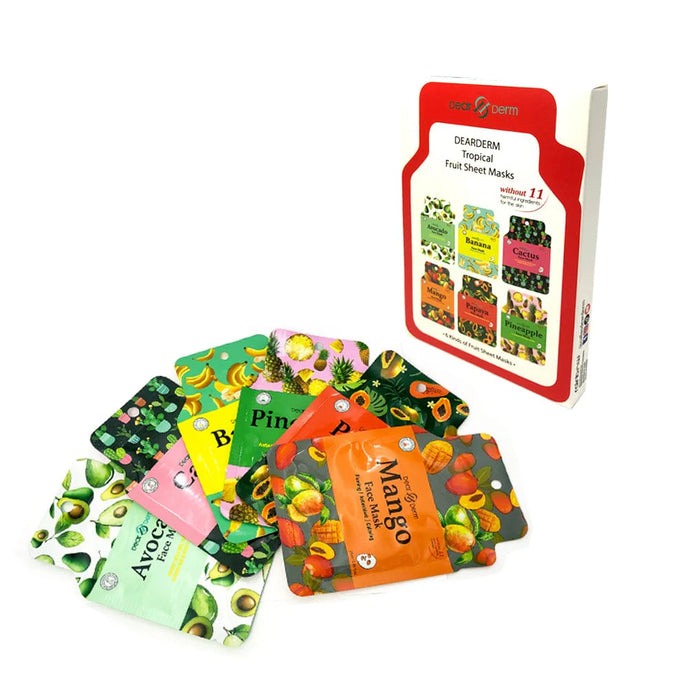 Skincare- Dear Derm Tropical Fruit Face Sheet Masks 6pc Box (4 boxes, $3 each)