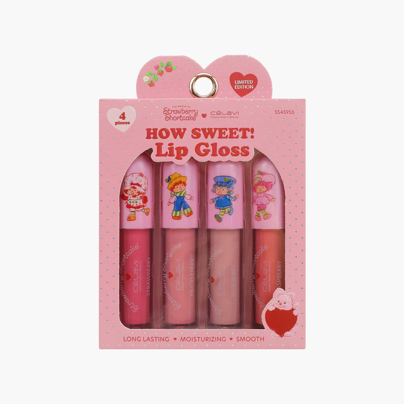 Load image into Gallery viewer, Lips-Celavi Strawberry Shortcake 4pc Lip Gloss Set SS45956 ($4 each, 4pc bundle)
