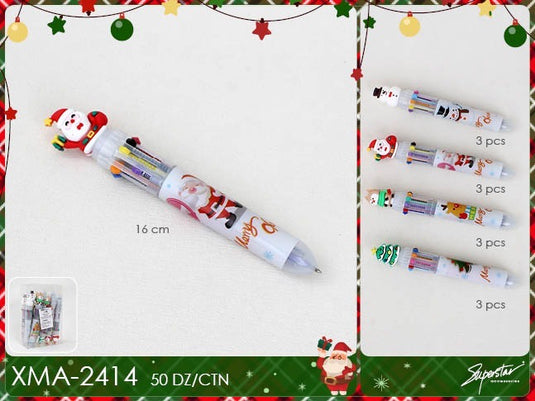 Accessories- Xmas Multicolor Pen XMA-2414 (12pc pack)