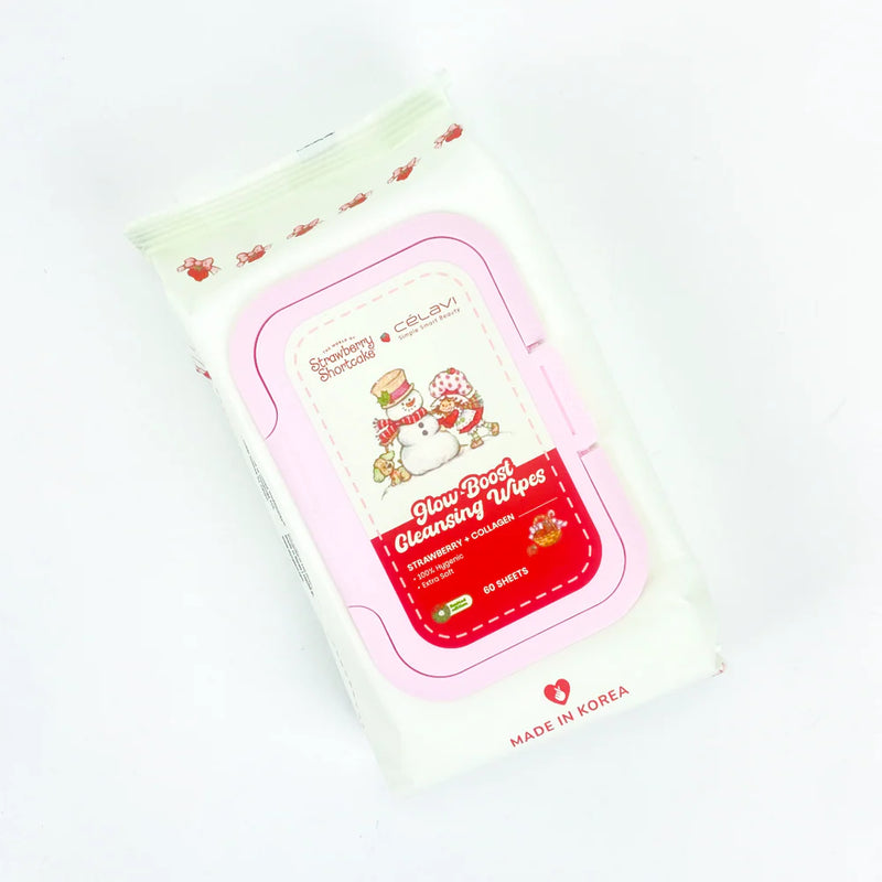 Load image into Gallery viewer, Skincare-Celavi Strawberry Shortcake Holiday Make Up Remover 60ct SS70214H ($3.25 each, 4pcs bundle)
