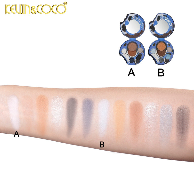 Load image into Gallery viewer, Eyes-Kevin&amp;Coco Black Cookie Eyeshadow Palette KC1454 ($2 each, 12pc Display)
