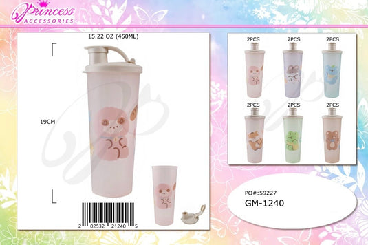 Novelties-Plastic Water Bottle GM-1240 (12pc pack)