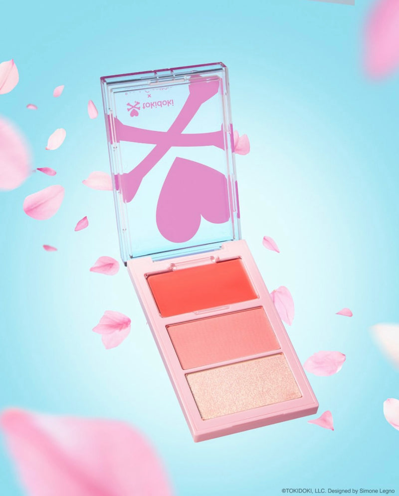 Load image into Gallery viewer, Face-Beauty Creations x Tokidoki Peach Blossom Blush Trio #TD-BLT1 ($7.50 each, 4pc bundle)

