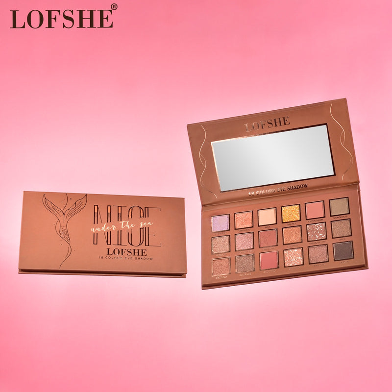 Load image into Gallery viewer, Face-Kevin&amp;Coco LOFSHE Nice Under The Sea 18 Colors Eyeshadow Palette LF1119 ($2 each, 6pc display)
