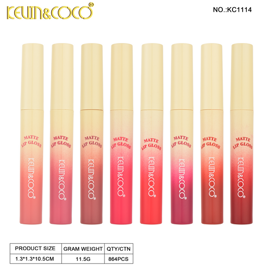 Lips-Kevin&Coco Sweet Persimmon Matte Lip Gloss KC1114 ($0.66 each, 48pc display)