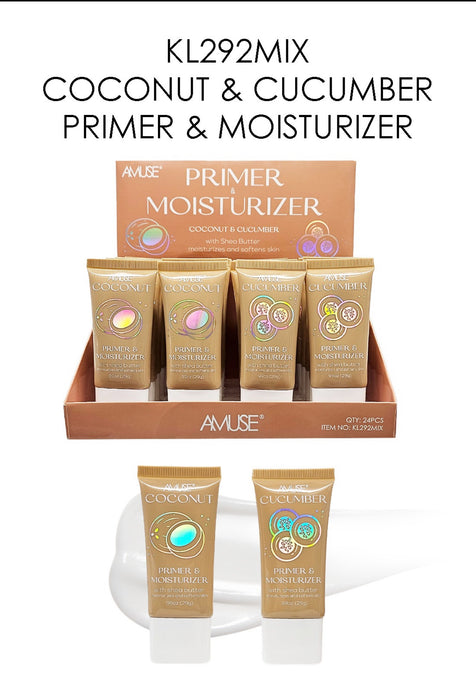 Face- Amuse Cosmetics Primer and Moisturizer KL292MIX (24pc bulk)