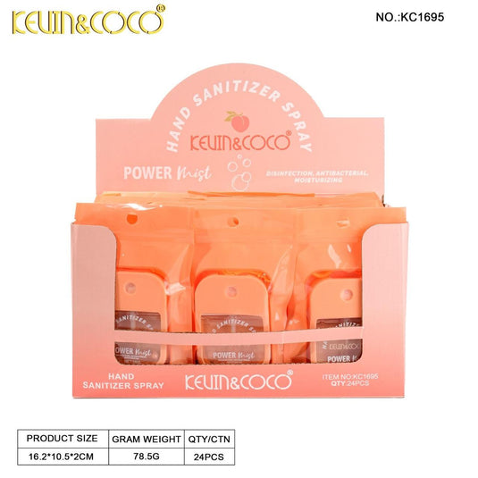 Novelties-Kevin&Coco Hand Sanitizer Spray ($1.50 each, 24pc display)